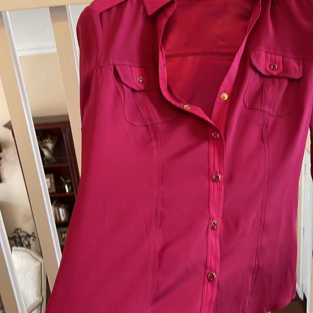 Cache Silk Button Down Blouse - image 3